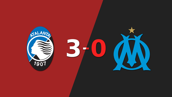 Goleada de Atalanta 3 a 0 sobre Olympique de Marsella