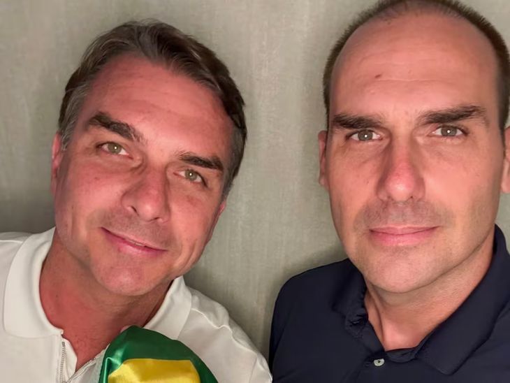 Flávio se reunió con su hermano Eduardo en Miami.