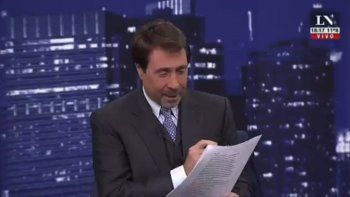 la reaccion de eduardo feinmann a la mencion de cristina kirchner sobre l-gante