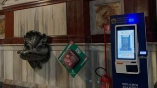 Así se ve el nuevo cajero automático en la Basílica Santa María la Mayor. Así se ve el nuevo cajero automático en la Basílica Santa María la Mayor.