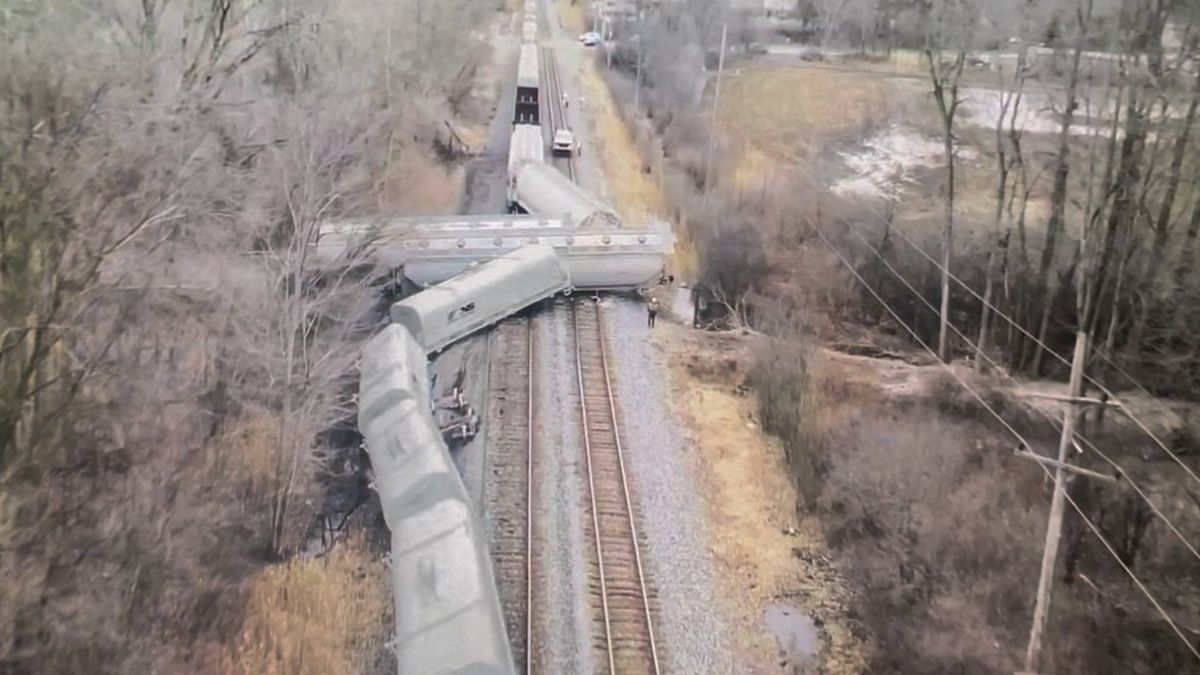 a new train derailed with toxic chemicals, this time in Michigan