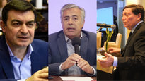 Omar De Marchi, Alfredo Cornejo y Omar Parisi.