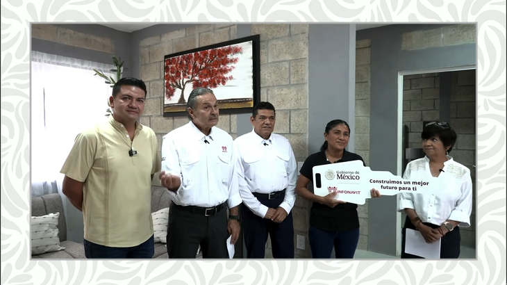 Entrega de viviendas del Bienestar en Tabasco.