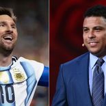 Lionel Messi y Ronaldo Nazario, dos de los mejores futbolistas de la historia. Lionel Messi y Ronaldo Nazario, dos de los mejores futbolistas de la historia.