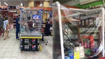Este viernes decenas de supermercados chinos amanecieron con corralitos de aislamiento. Los clientes se sorprendieron y fotografiaron la rareza.&nbsp;