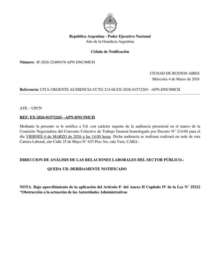 El Gobierno convocó a estatales a discutir la paritaria. El Gobierno convocó a estatales a discutir la paritaria.