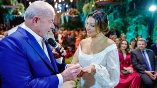Lula y Janja en su boda en San Pablo.