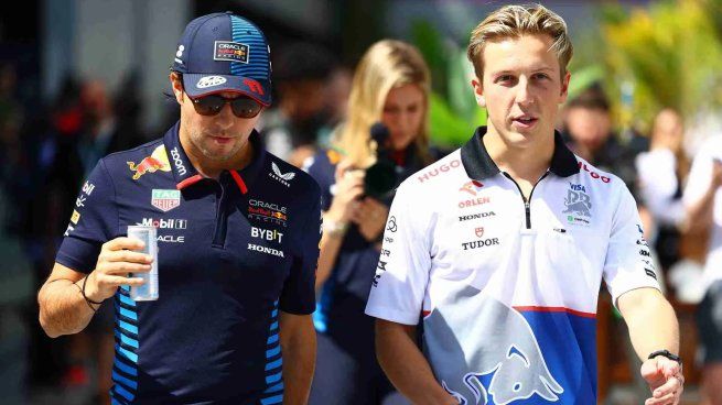 Checo Pérez y Lawson, cuando ambos pertenecían al mundo Red Bull.