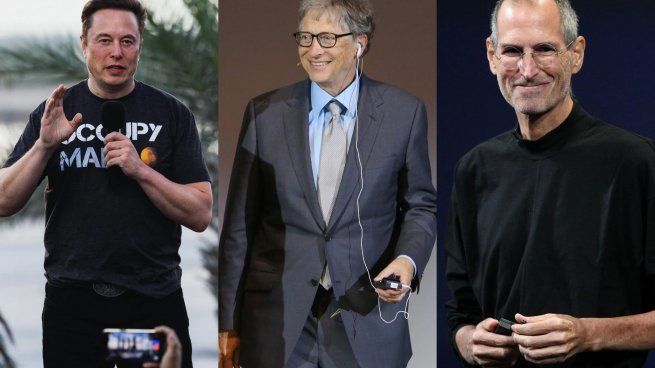 Productividad: Steve Jobs, Jeff Bezos, Bill Gates y Elon Musk.