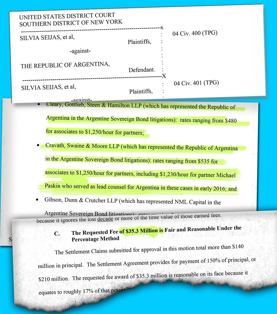 Buitres: abogados le cobraron u$s 380 M a la Argentina (y perdieron) (foto 1)