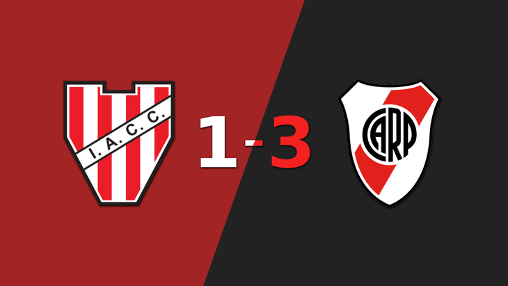 River Plate se impone con remontada 3-1 sobre Instituto