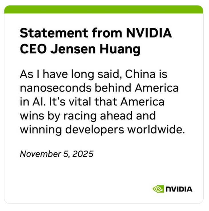 Nvidia ha sabido jugar susu cartas para presionar al gobierno norteamericano para seguir ganando dinero - Nota de noviembre del año pasado. Nvidia ha sabido jugar susu cartas para presionar al gobierno norteamericano para seguir ganando dinero - Nota de noviembre del año pasado.