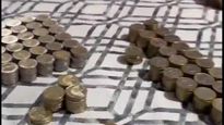 Todas las monedas que había recaudado el niño.&nbsp;