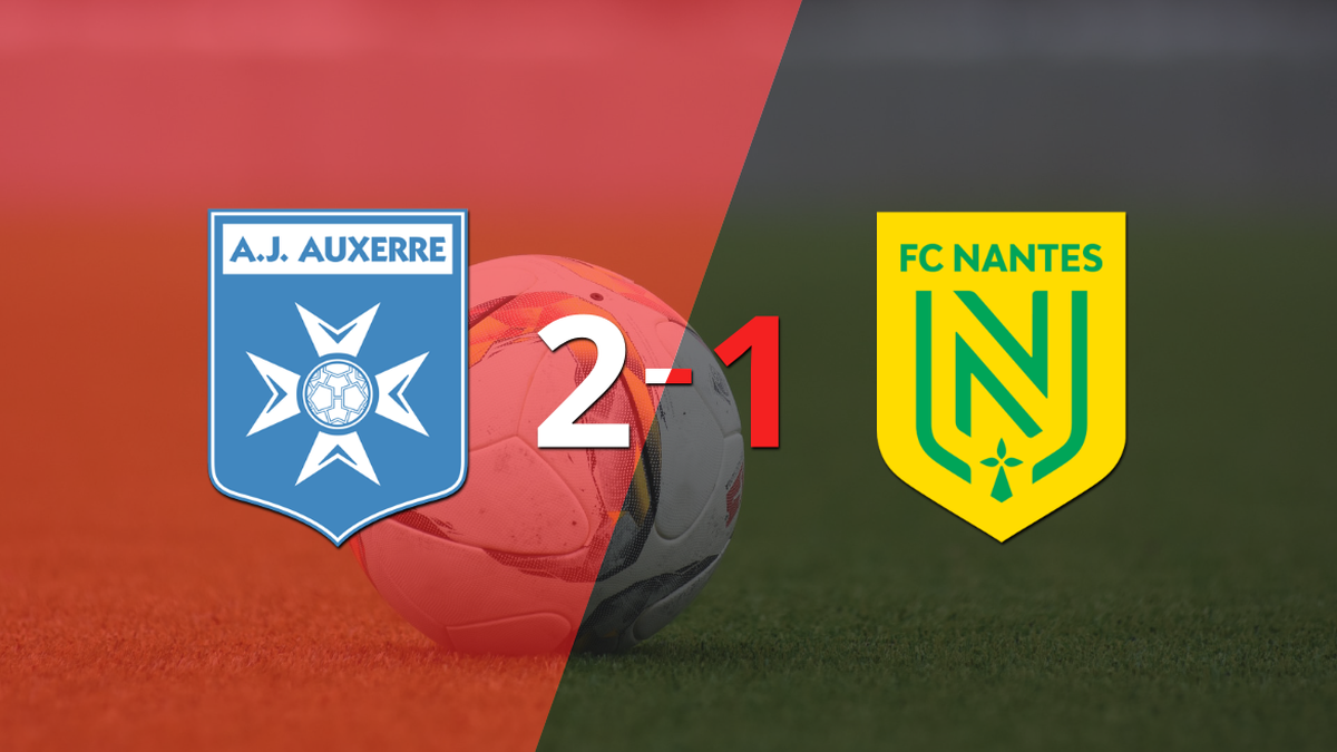 Auxerre claimed a 2-1 home win against Nantes