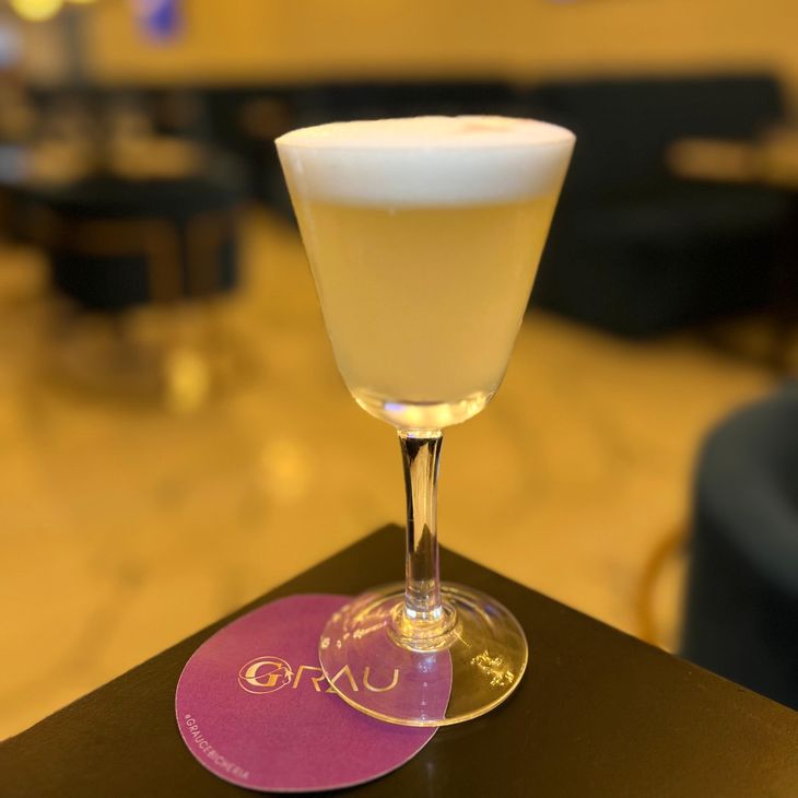 Classic Pisco Sour in Grau Cebichería. Classic Pisco Sour in Grau Cebichería.