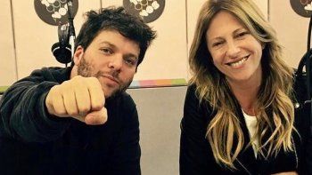 GuidoKaczka junto a Claudia Fontán en su programa de radio