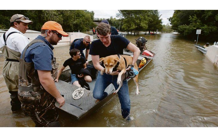 rescatados. La Casa Blanca estimó que unos 100 mil hogares fueron afectados por el huracán “Harvey”.