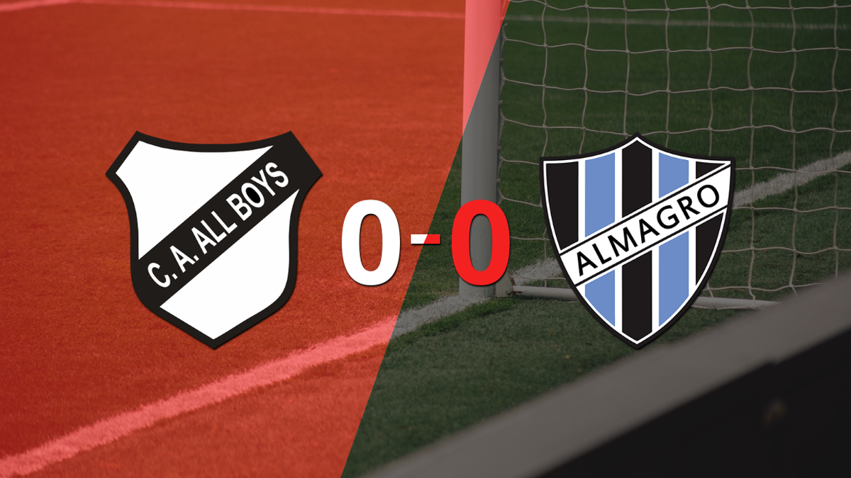 Without goals, All Boys and Almagro equalized the match