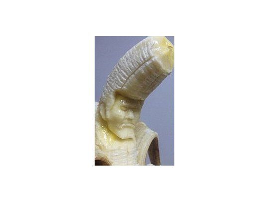 Elvis, escultura en banana. (Foto: Daily Mail)
