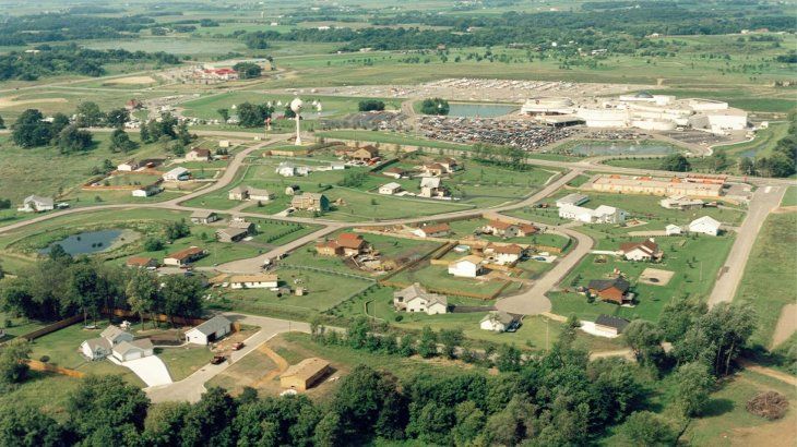 La vista aérea de la comunidad de los Shakopee Mdewakanton, que produce millones de ganancias al año. 