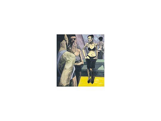 Salvo excepciones, como esta obra de Miguel Angel Bengochea,Gran Premio Adquisición de pintura, o la de EduardoStupía (Gran Premio en dibujo), el Salón Nacional de ArtesVisuales muestra poca renovación.