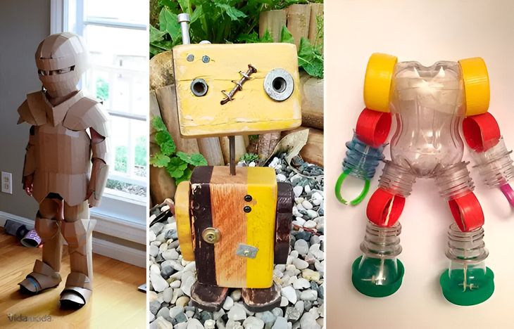 Los juguetes reutilizados ayudan a juego con sentido ecológico. Los juguetes reutilizados ayudan a juego con sentido ecológico.