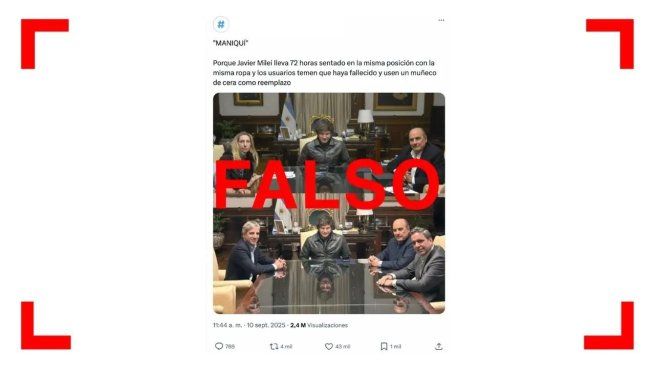 Desmienten una fake new de redes sociales&nbsp; sobre Javier Milei.&nbsp;