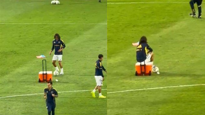 La insólita entrada en calor de Cavani con una conservadora que se viralizó e indignó a los hinchas de Boca