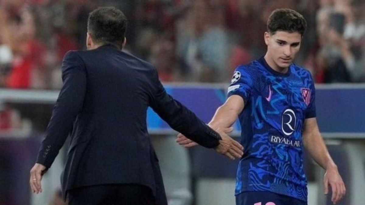 Julián Álvarez’s anger with Diego Simeone in the Athletic tie of Madrid against Mallorca