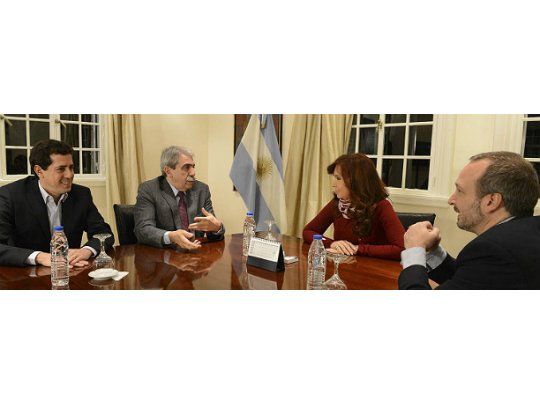 Cristina mantuvo un encuentro con Aníbal F. y Sabbatella