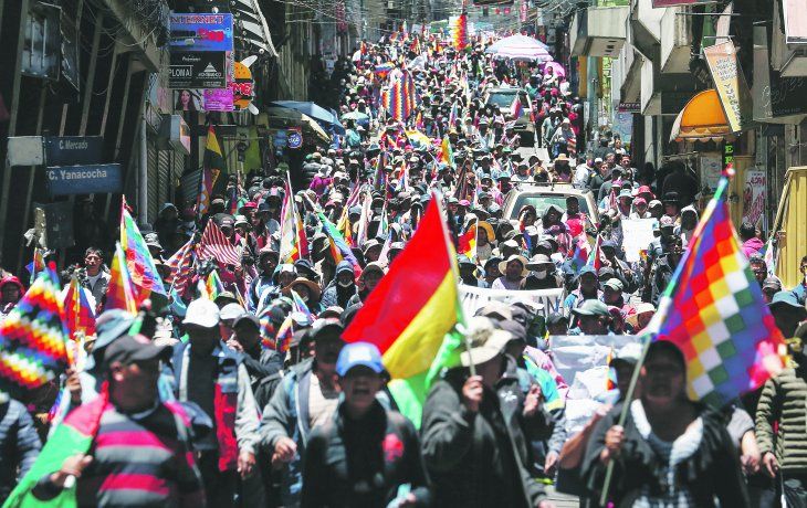 APOYO. Seguidores del presidente Evo Morales continuaron protestando en La Paz y las principales ciudades del pa&iacute;s. &nbsp;