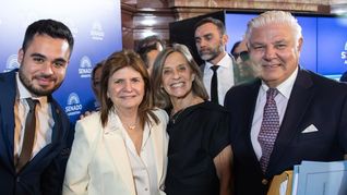 Josefina Tajes junto a Patricia Bullrich y Agustín Monteverde, senadores electos por la ciudad de Buenos Aires. Josefina Tajes junto a Patricia Bullrich y Agustín Monteverde, senadores electos por la ciudad de Buenos Aires.
