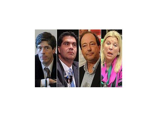 Juan Manuel Abal Medina, Jorge Capitanich, Ernesto Sanz y Elisa Carrió