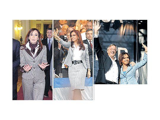 Cristina apareció esta semana menos glamorosa, más sobria. También hubo cambios en su discurso. Si se descuida, su estilo terminará por parecerse al de su marido.