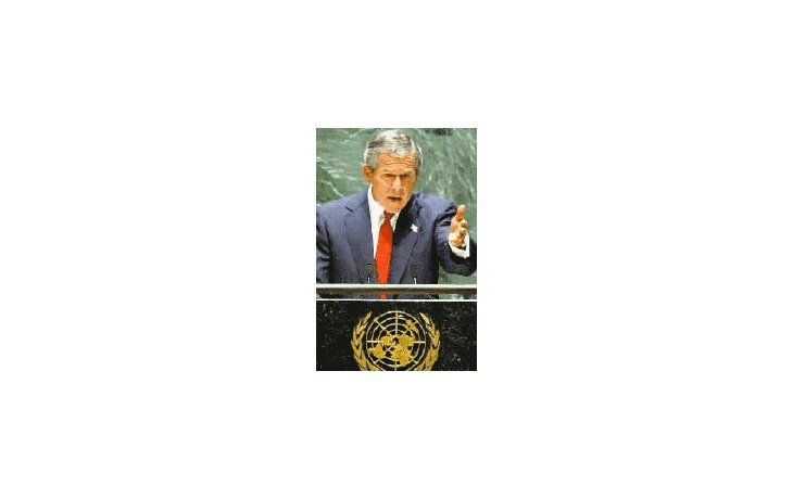 George W. Bush. ayer durante su discurso ante la Asamblea General de la ONU
