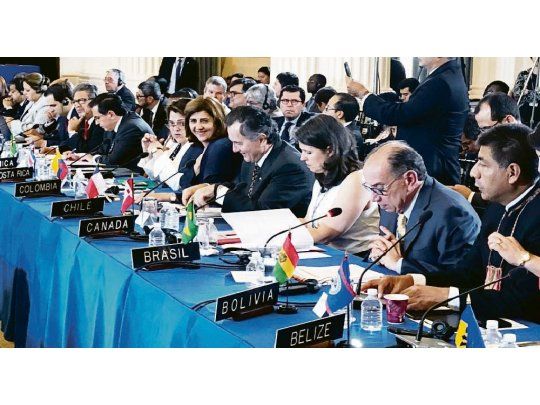 Debate. La crisis política venezolana dominó ayer las deliberaciones en la Asamblea General de la OEA.
