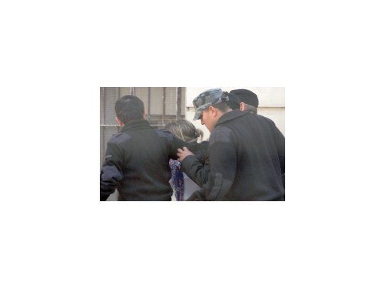 Carolina Píparo, al momento de llegar a la fiscalía.