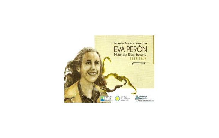 Gráfica de la muestra itinerante de Eva Perón.