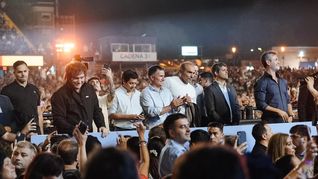 Gabriel Bornoroni ocupó el centro de la escena, junto al presidente Javier Milei, en el Festival de Jesús María.