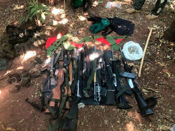 Se secuestraron varias armas largas en el campamento del EPP.