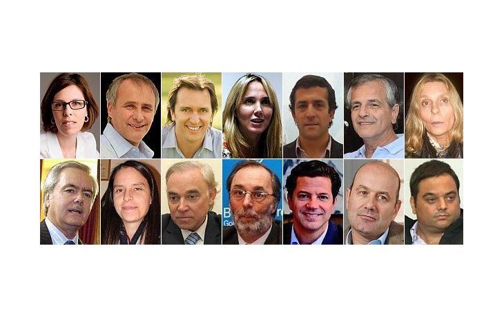 Arriba, de izquierda a derecha: Laura Alonso, Héctor Baldassi, Eduardo Cáceres, Gladys González, Christian Gribaudo, Guillermo Durand Cornejo y Cornelia Schmidt-Liermann. Abajo, de izquierda a derecha: Federico Pinedo, Soledad Martínez, Roberto Pradines, Pablo Tonelli, Luciano Laspina, Federico Sturzenegger y Jorge Triarca.
