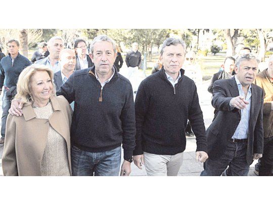 MENDOCINOS. Susana Balbo, Julio Cobos, Mauricio Macri y Alfredo Cornejo.