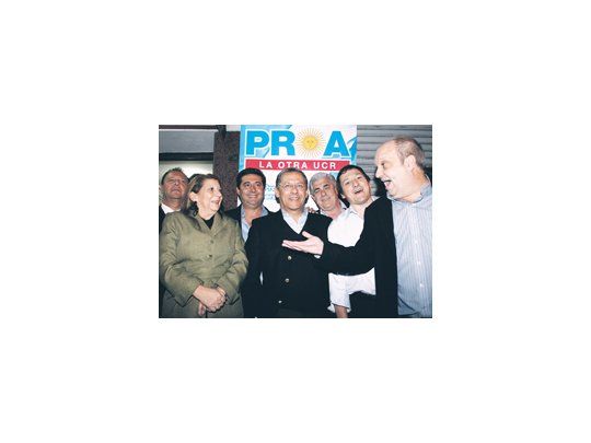 Daniel Angelici, Juan Pablo Baylac, Andrés Delich y Hernán Lombardi, entre otros, en la presentación de PROA.