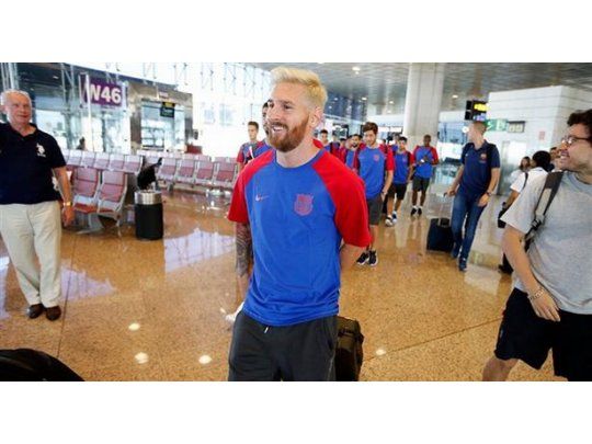 Messi se sumó al plantel de Barcelona.