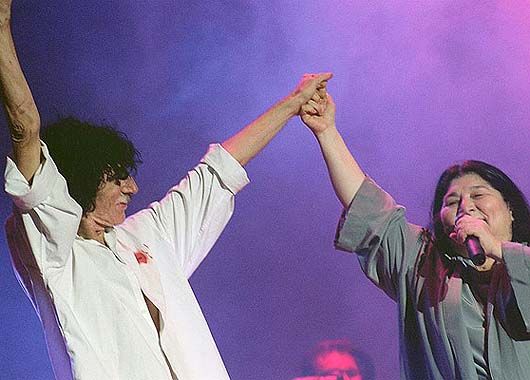 Mercedes junto a Charly García, un dúo que se transformó en una fuerte amistad