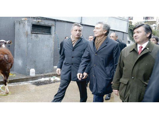 campo. Mauricio Macri adelantó su paso por la Rural ya que viaja a Sudáfrica y será reemplazado por Michetti en el acto oficial.