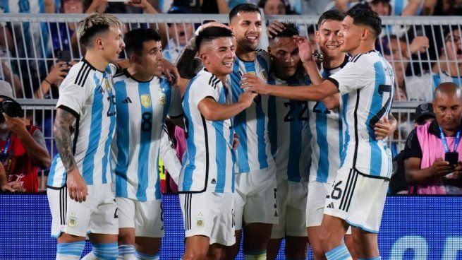 Un festejo de la selección argentina, N°1 del ranking FIFA.