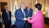 Alberto Fernández y Kristalina Georgieva (imagen de archivo).