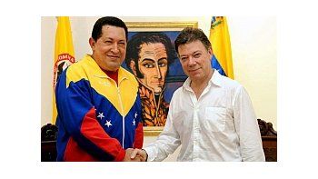 El presidente venezolano celebró la decisión de Juan Manuel Santos de no tramitar ante el congreso el uso de bases colombianas a tropas Estadounidenses
