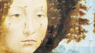 Artificio natural. “Retrato de Ginebra de Benci. Diálogo con Leonardo”, de Martín La Rosa, y una de las obras de Karina El Azem expuestas en la muestra.